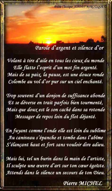 142_POÉSIE CLASSIQUE-SONNET_Parole-d'argent-et-Silence-d'or